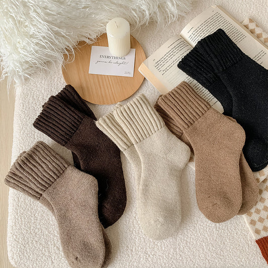 Mid Calf Cotton Winter Socks
